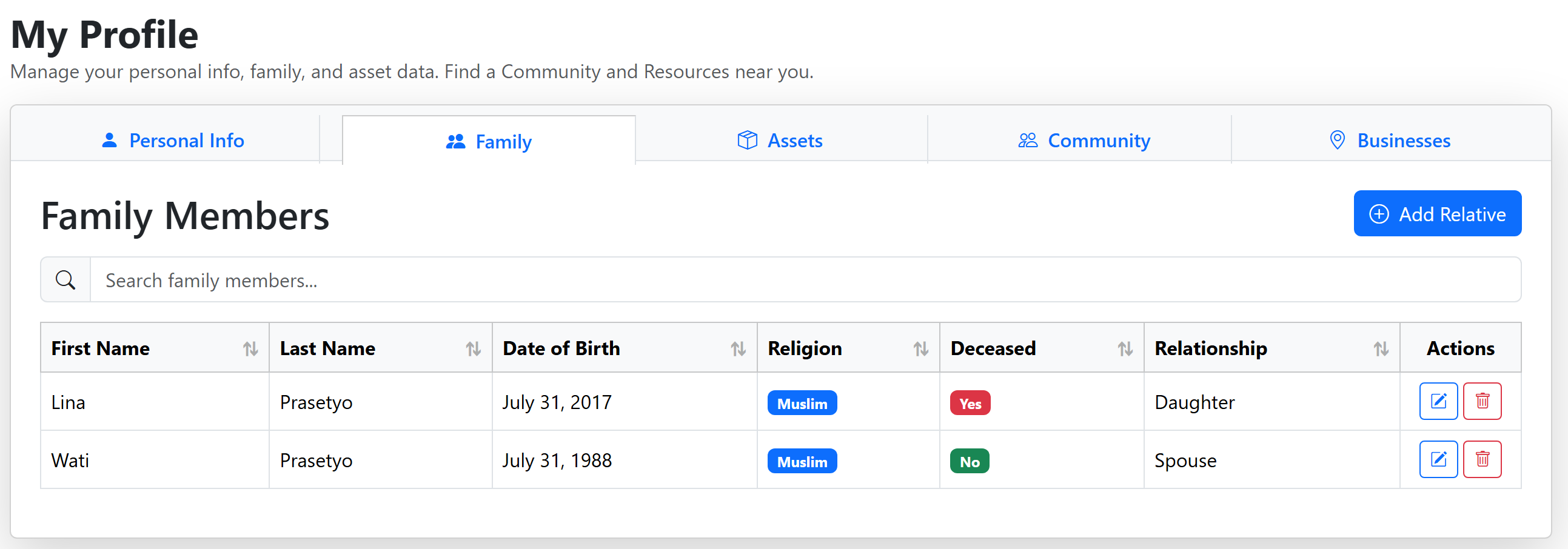 My Family Screenshot